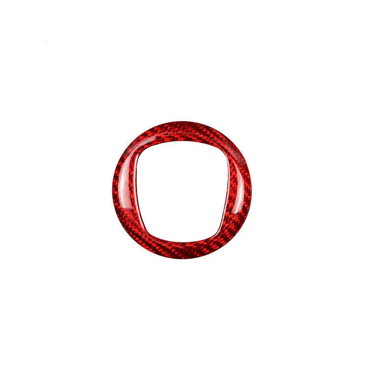 Carbon fibre steering wheel cover decorative sticker in 280mm diameter on car steering wheel
