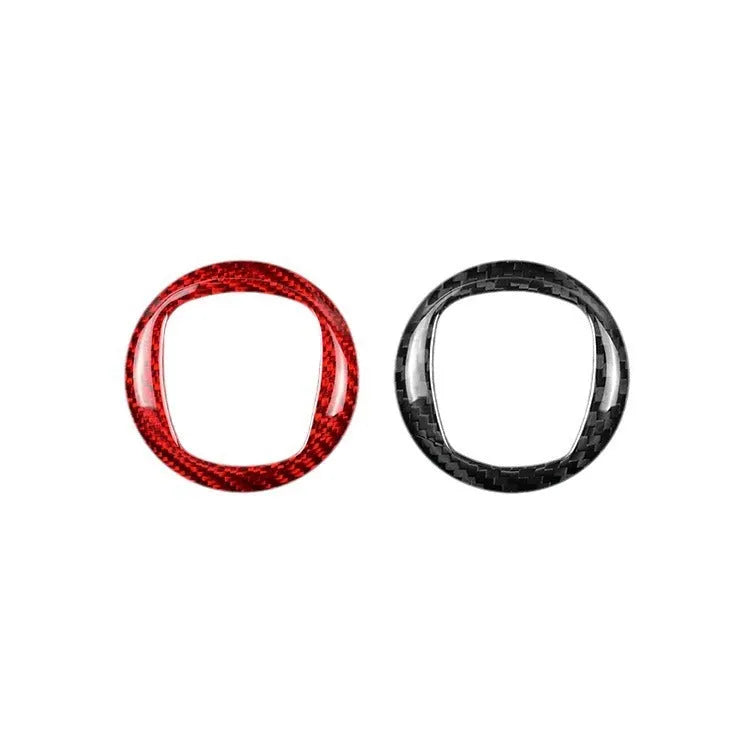 Carbon fibre steering wheel cover decorative sticker in 280mm diameter on car steering wheel
