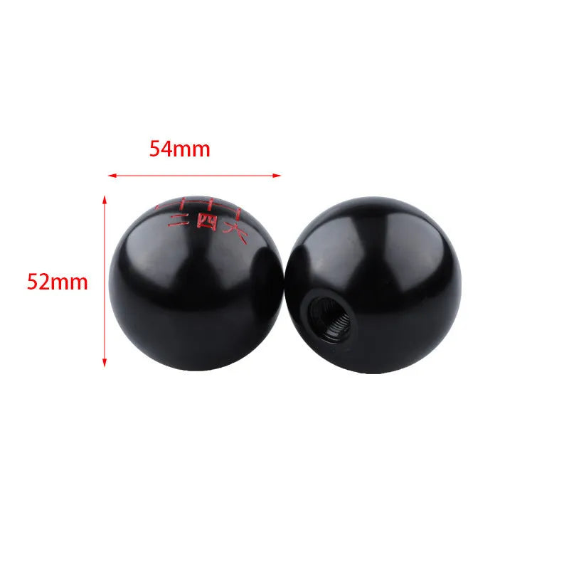 Aluminium alloy car gear shift head shown in one of five available colour styles.