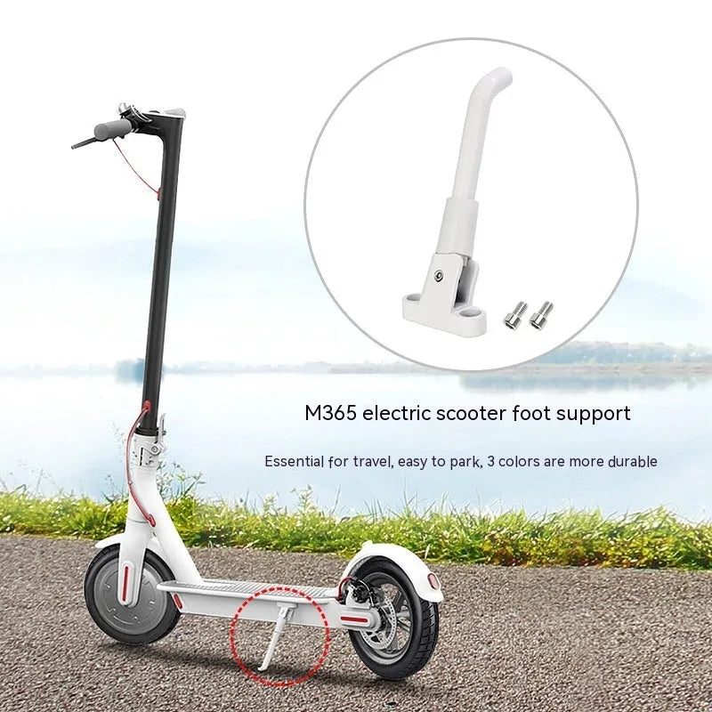 Aluminium alloy electric scooter foot brace accessory in black, white and grey colours
