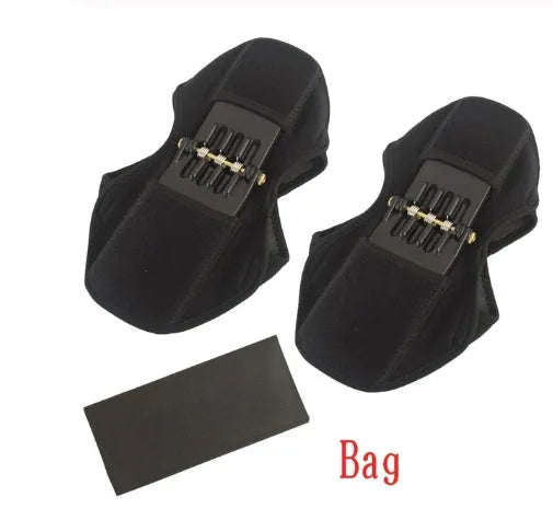 Knee brace with spring mechanism in adjustable design for mountaineering and sports activities