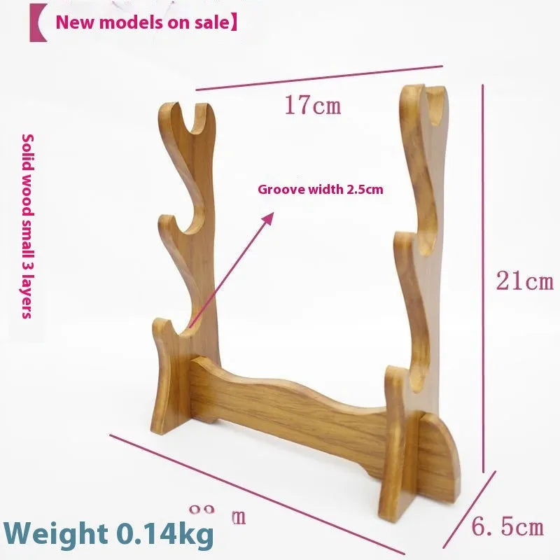 Chinese style wooden bracket with multiple shelf layers for wall display