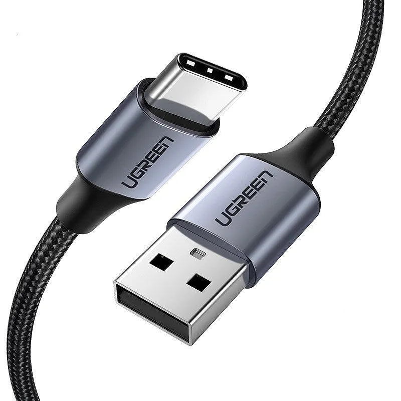 Ugreen nylon braided USB Type-C cable 3A fast charging black alloy connector