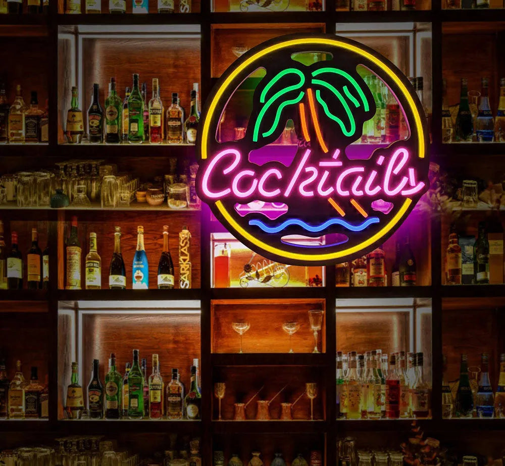 LED coffee neon billboard advertising light with PVC construction for commercial interior decoration