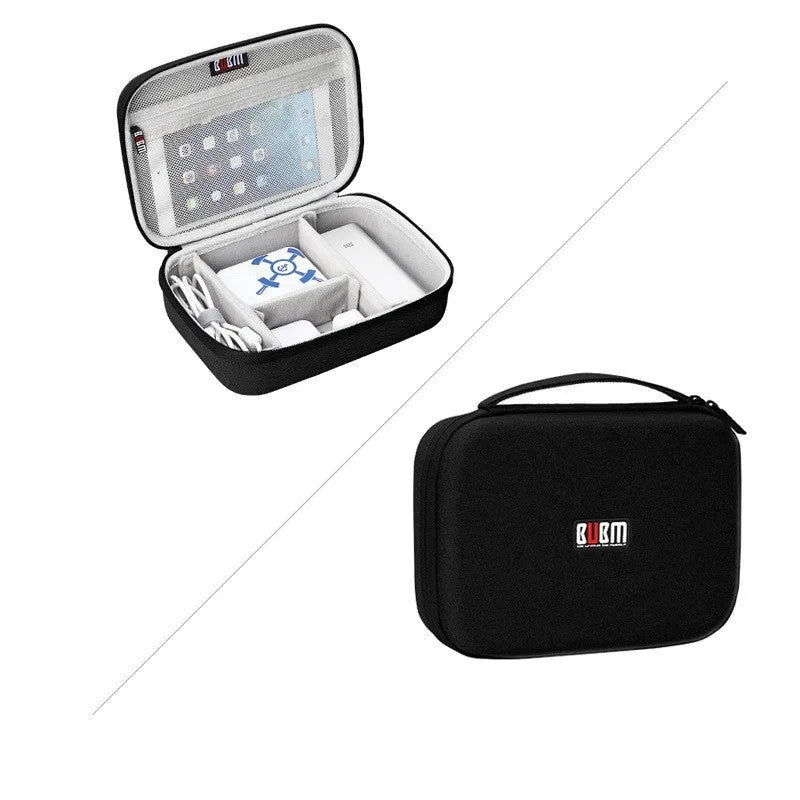 Black and grey EVA digital storage bags showing hand bag shape with carrying handle