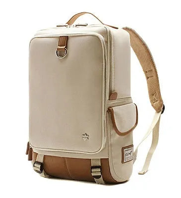 Large Oxford cloth backpack in army green with Korean design style.