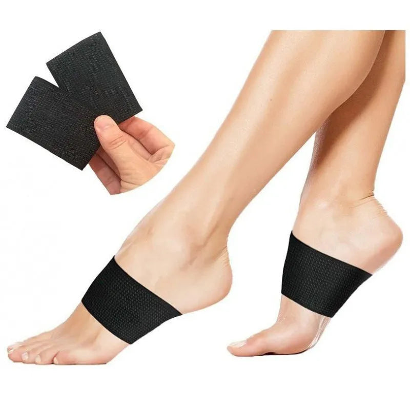Elastic foot bandage cover with heart pad design for arch support in two style options