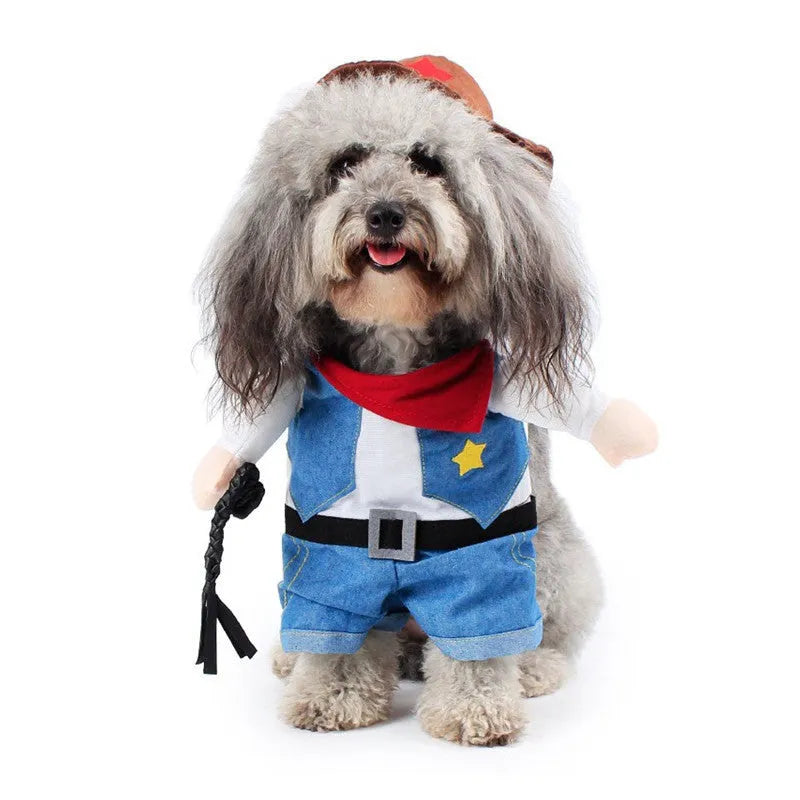 Funny pet clothes costume set with polyester fibre material, adjustable hat with skull design, and Velcro collar for dogs and cats