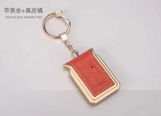 Bluetooth dual SIM adapter keychain for iOS phones with leather casing options