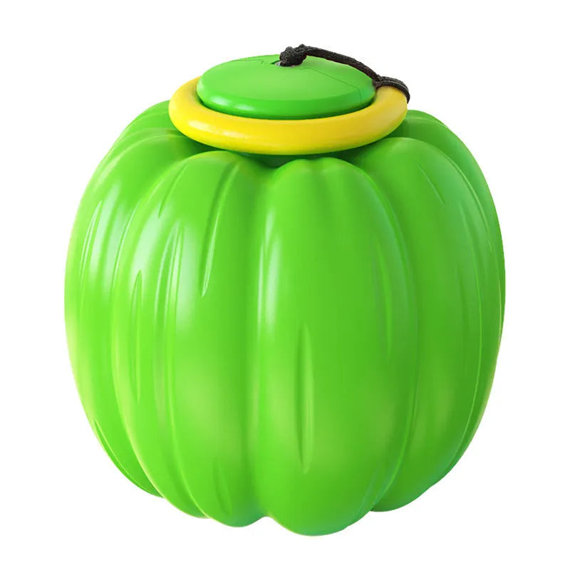 Halloween pumpkin design squeaker dog chew ball toy for puppies
