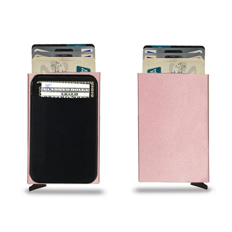 Aluminium alloy frosted finish metal credit card holder in multiple colours