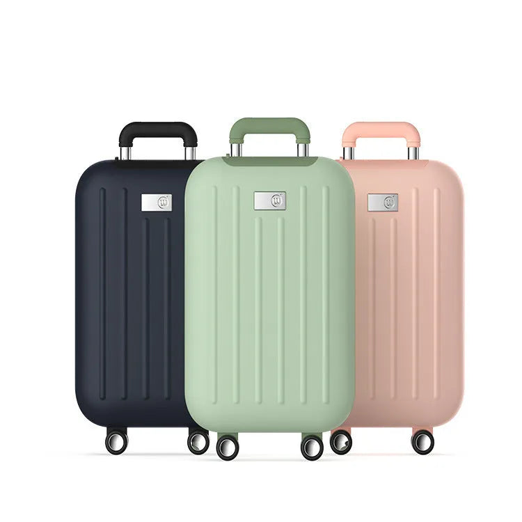 Travel box hand warmer in dark blue with aluminium alloy body showing double-sided heating surface