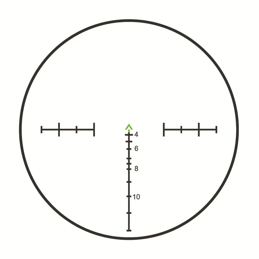 Maku 4x32 metal sight with fibre optic reticle and Mini RMR red dot on a black finish