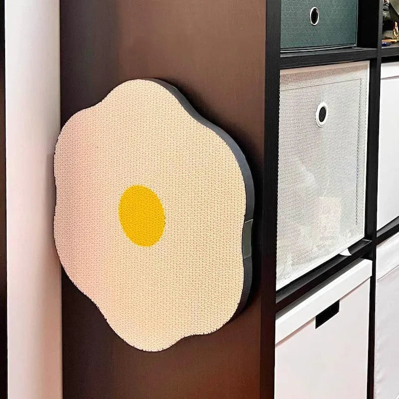 Wall mounted cat scratching board with corrugated surface in multiple colour options
