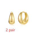 Brass diamond earclip earrings with geometric round design and electroplated gold finish