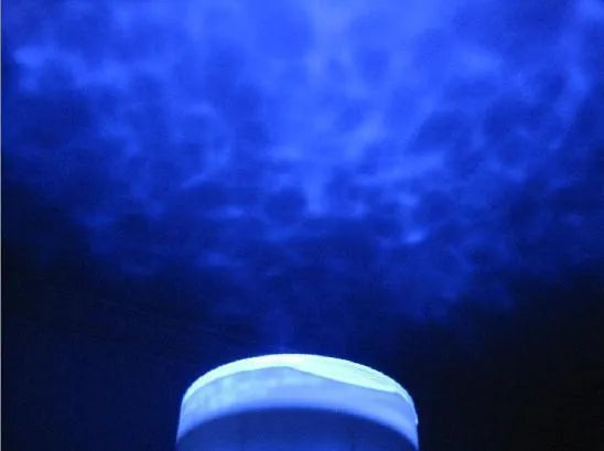 Blue ocean theme LED projection lamp with DLP correction for 2D visuals.