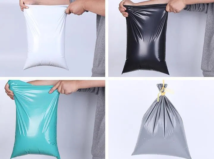 PE courier clothing bag with sticker seal in multiple sizes and colours