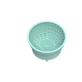 Silicone slow feeder licking mat dog bowl with suction cup base in cyan colour