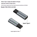 USB-C electric shaver charging adapter with aluminium alloy housing in black or grey colour