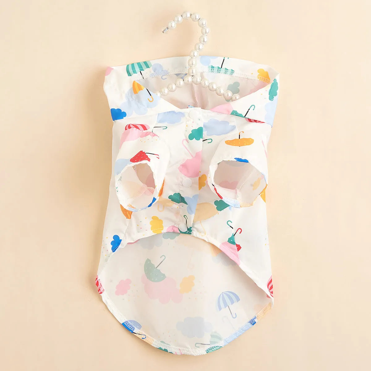 Cartoon umbrella pattern pet raincoat for dogs and cats in colourful polyester material