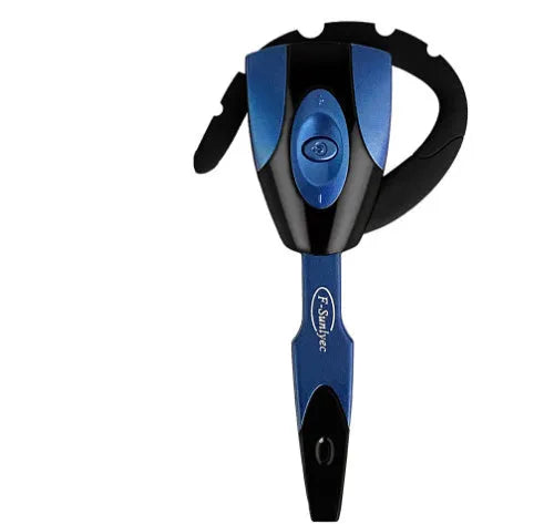 Single ear business Bluetooth headset in hanging ear design, shown in available colours.