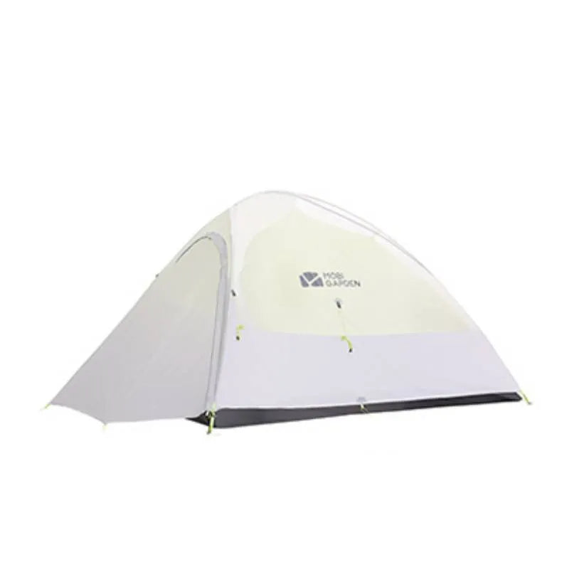 Single light riding outdoor camping tent with double layer and aluminium poles in blue colour