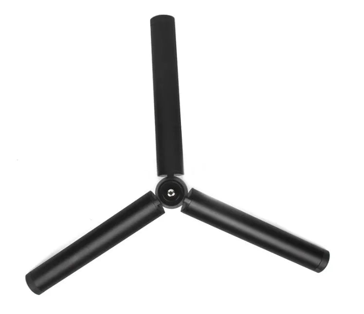 Black aluminium mobile phone tripod with PTZ stabiliser head for iPhone