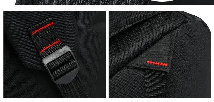 Oxford fabric backpack with breathable shoulder straps and side pockets in multiple colour options