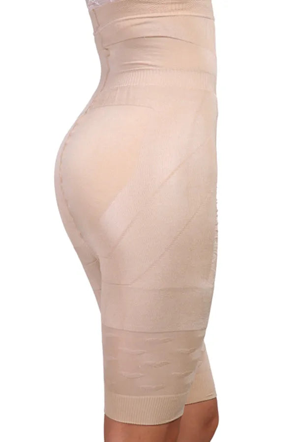 Women's black seamless high waist shapewear shorts for tummy control and body shaping