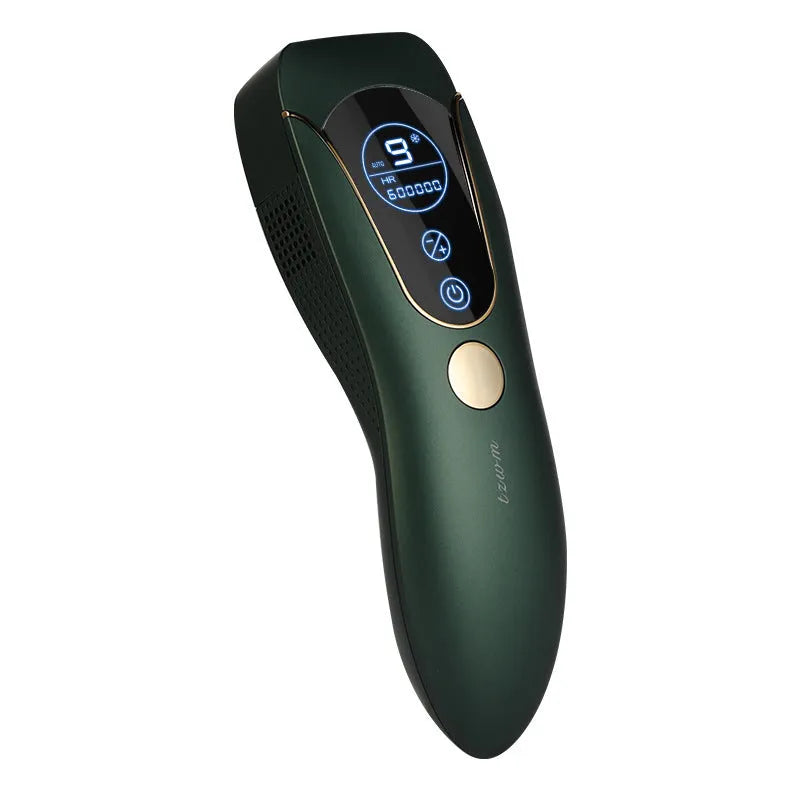Sundial freezing point hair removal device in choice of white, green or pink colours for body, face and leg use