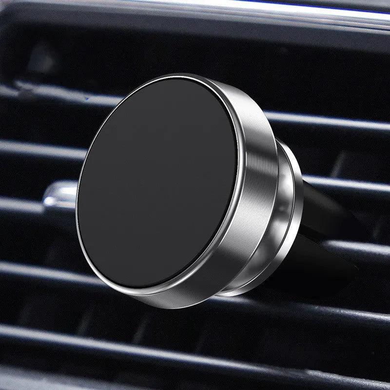 Magnetic car phone holder in aluminium alloy with CD texture in Black, Gold and Silver colour options