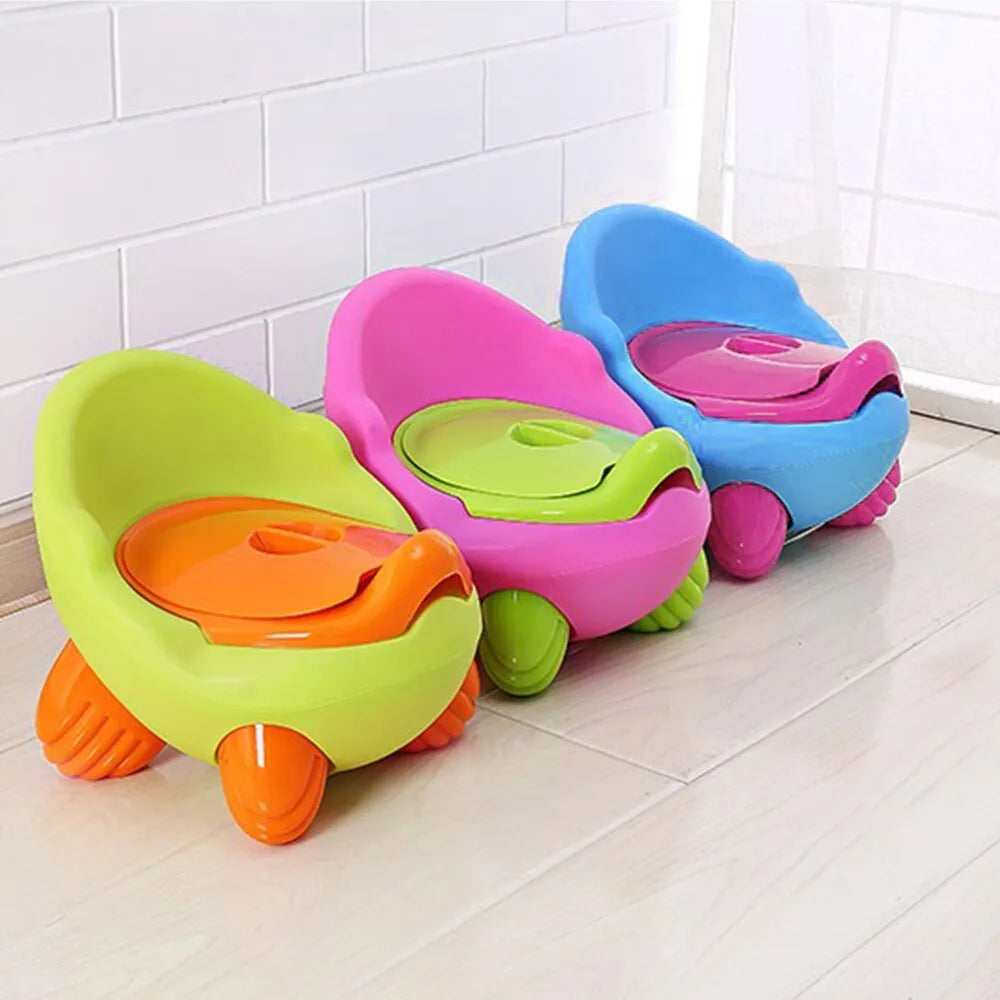 Dandan children's cartoon training toilet, a blue PP plastic baby potty stool.