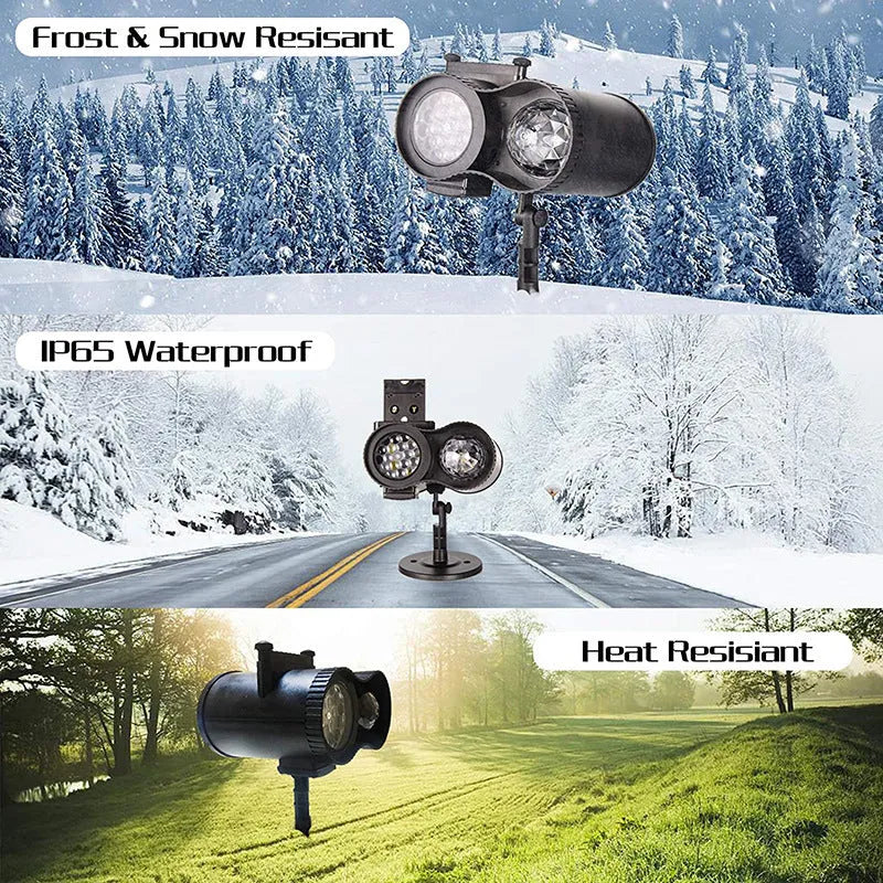 Outdoor double tube animated watermark LED soft light with waterproof casing.