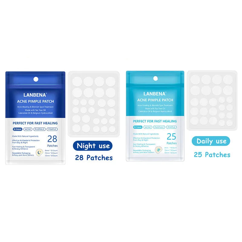 Acne stickers with tea tree oil and Calendula oil for treating blemishes and fading acne marks on scar-prone skin