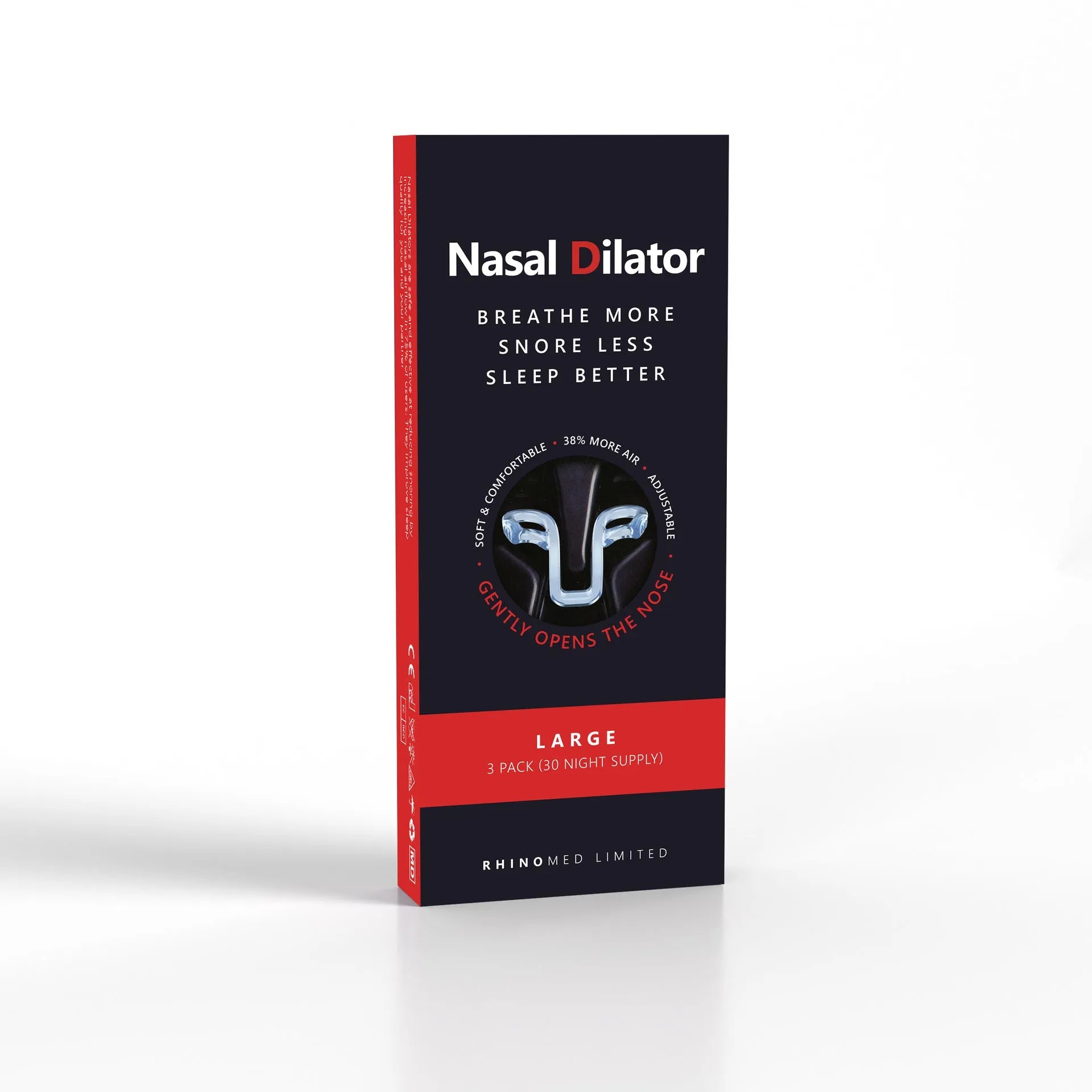 PVC nasal congestion reliever snoring stopper in four colours blue green purple red