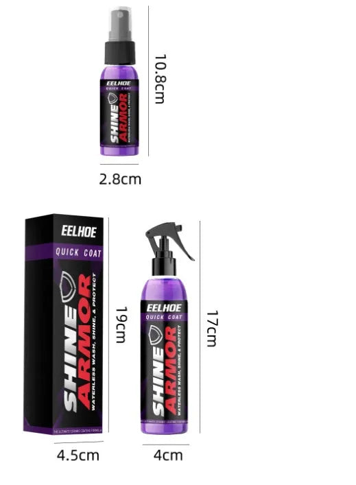 Purple microplated crystal car coating spray bottle in 30ml and 100ml sizes
