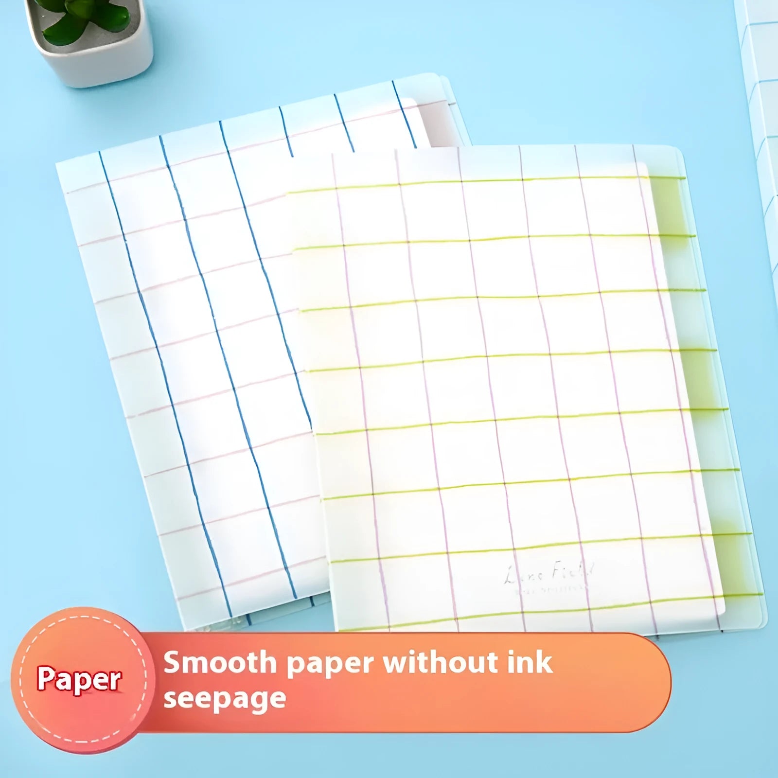 Loose spiral notebook refill with transparent PP cover and raw wood pulp paper in A5 size