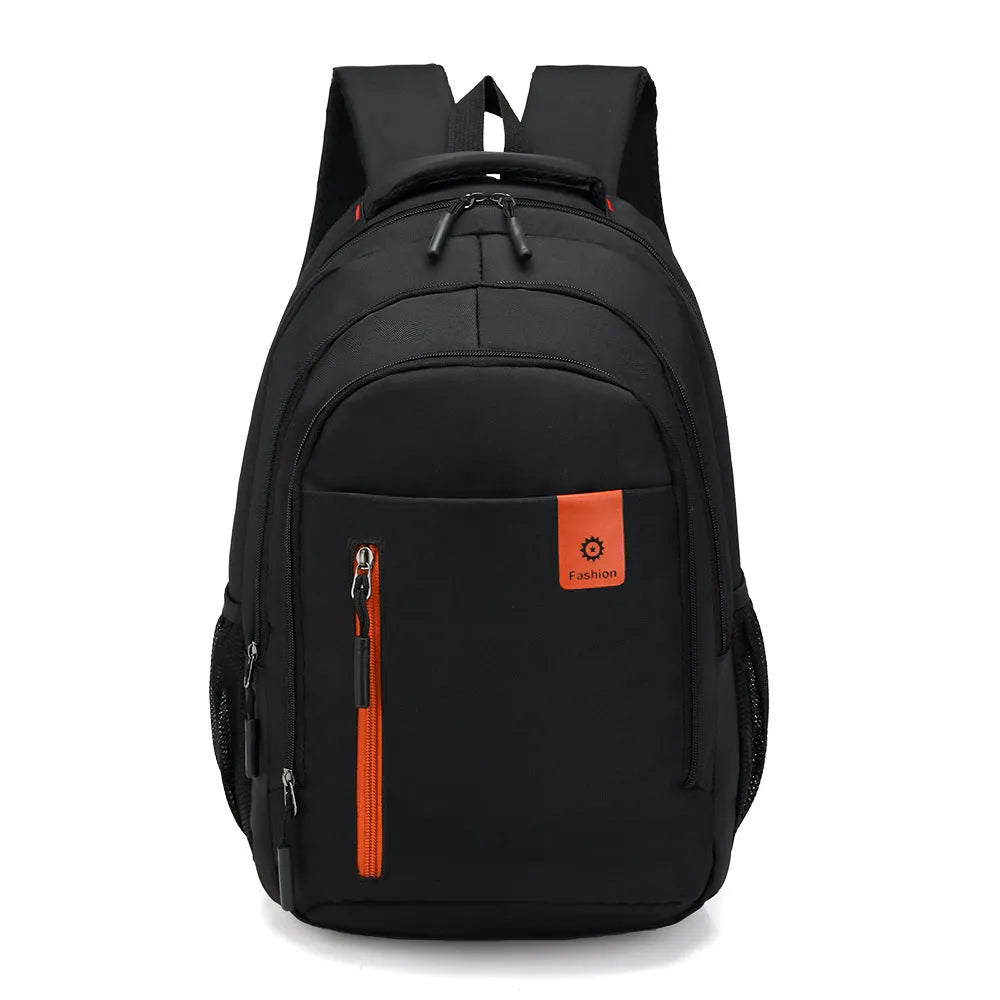 Oxford fabric backpack with breathable shoulder straps and side pockets in multiple colour options