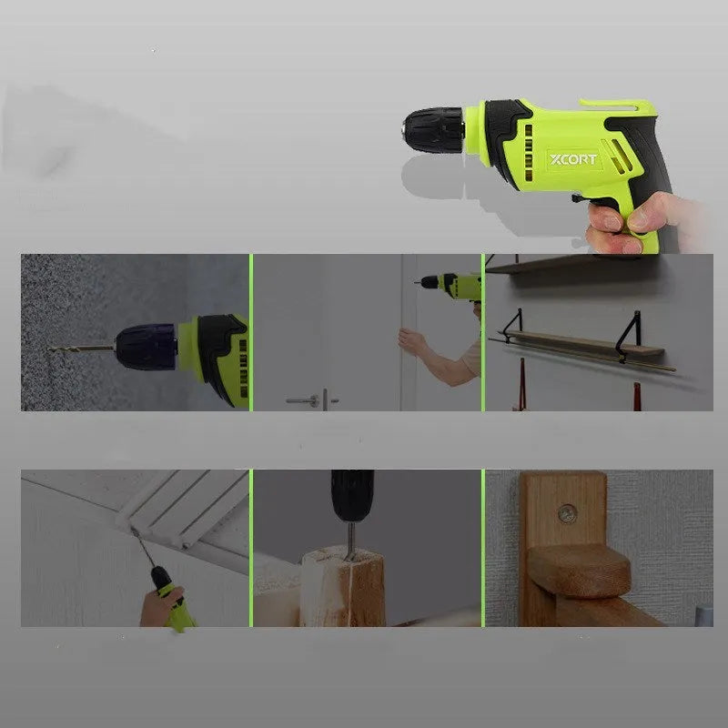 450W pistol grip electric drill power tool with multi-speed control for wood and metal drilling