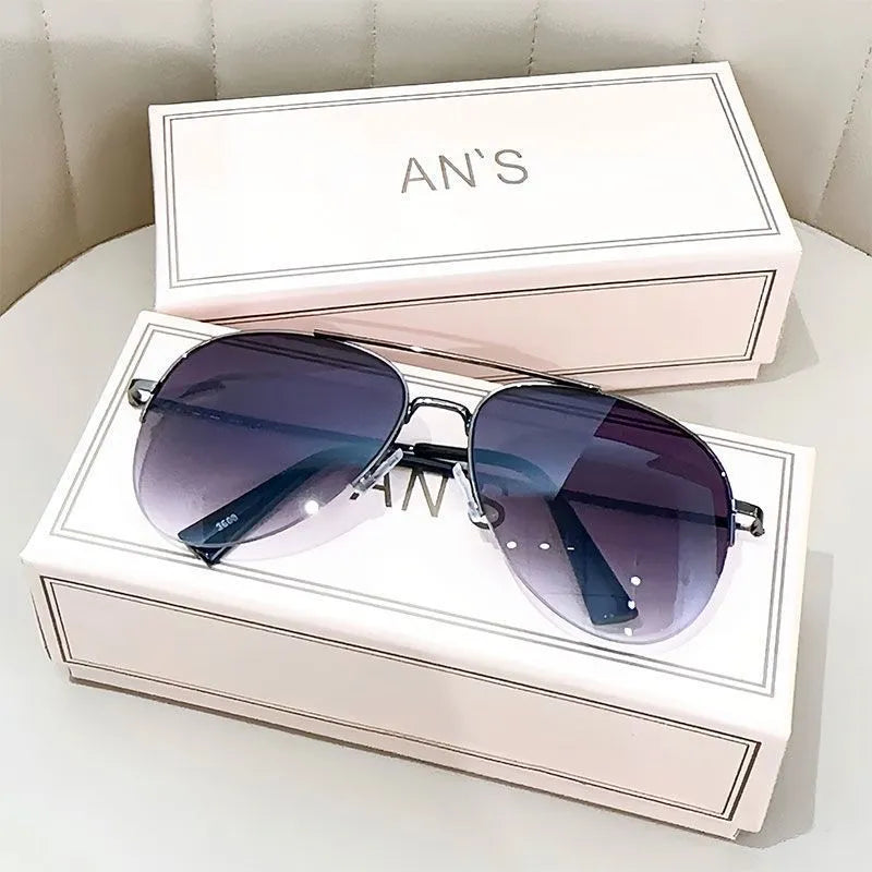 Metal frame aviator driving sunglasses with UV protection lenses in multiple colour options