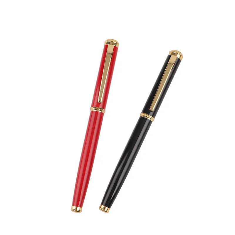 Red and black metal ink pens with 0.5mm Yijin nibs for business and student writing