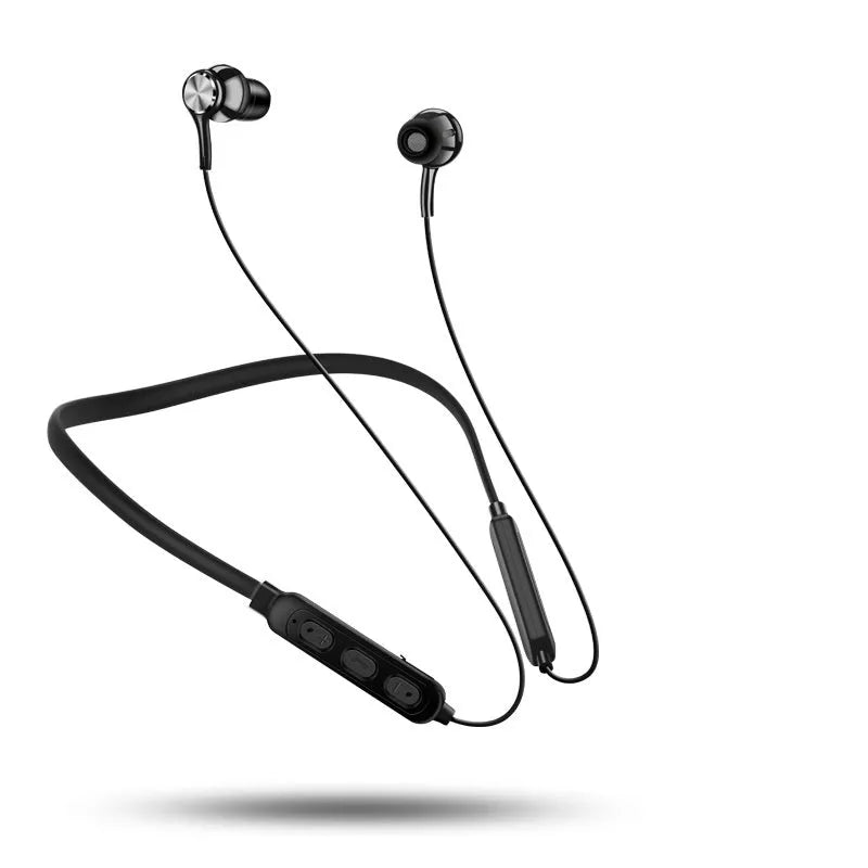 G03 neckband sports Bluetooth earphones in black, red, and white colour options showing neck-worn design