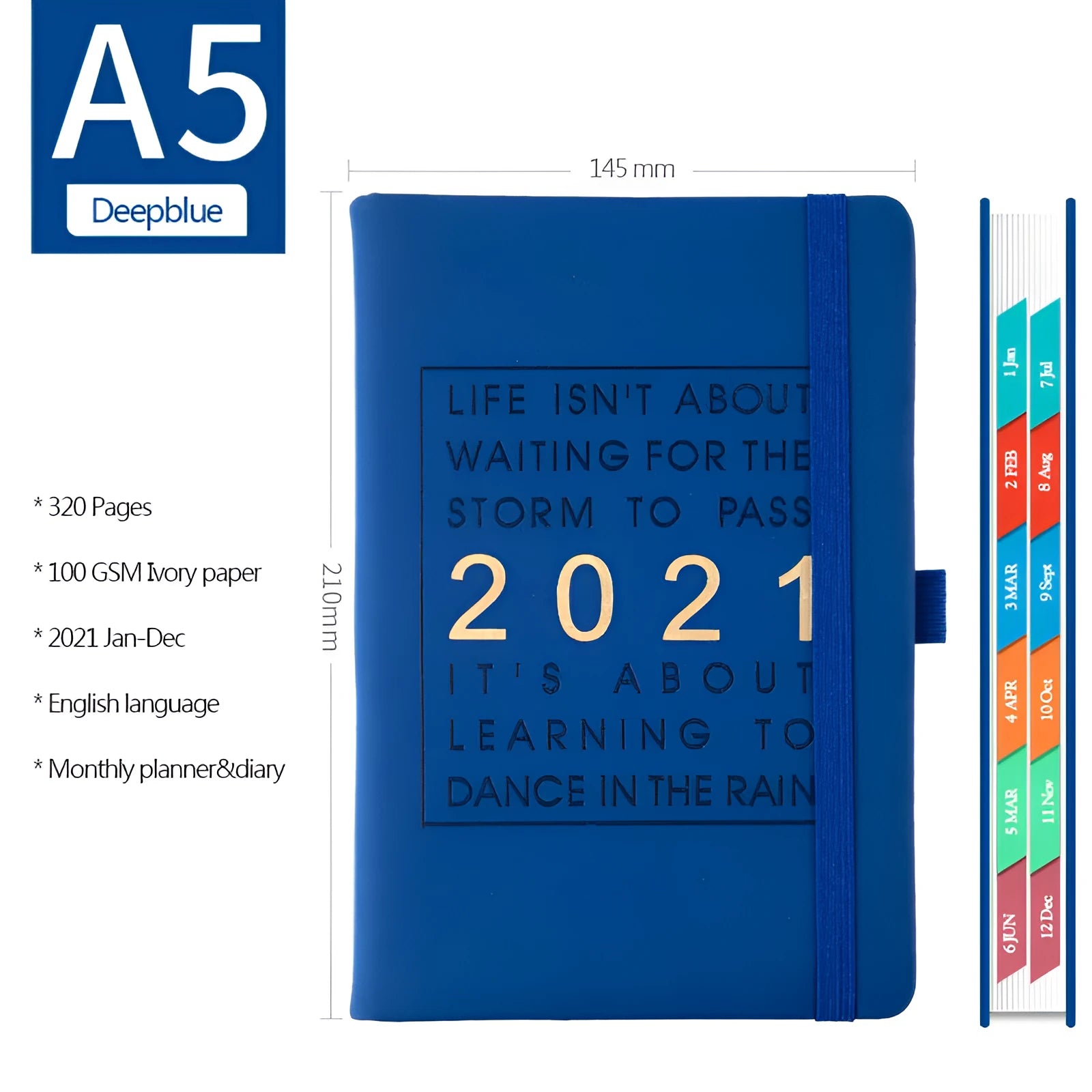 Daily plan self-discipline clocking table with imitation leather cover, open to show calendar pages.