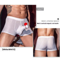 Men's vertical stripe boxer briefs in black, white and dark grey colours