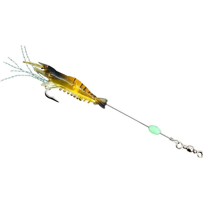 Luer soft fishing lure with 4 cm hook in six colour variations including luminous and transparent options