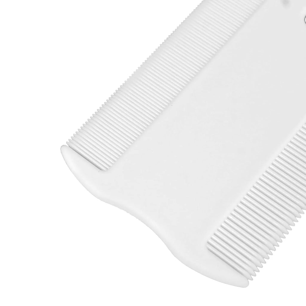 Double-sided plastic pet flea comb with dense teeth and narrow 0.85cm face comb for tear stain removal