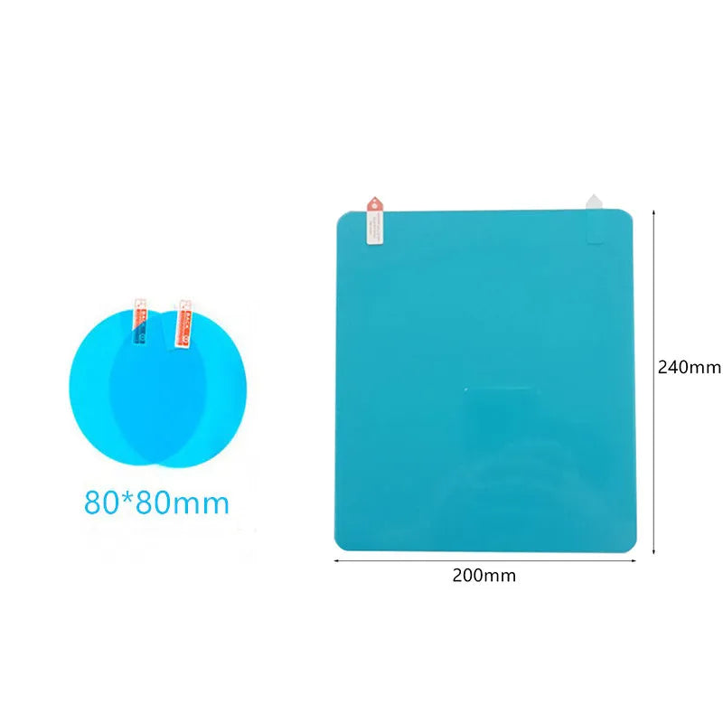 Blue oval anti-moist waterproof side mirror sticker with nano hydrophilic technology for car rain safety