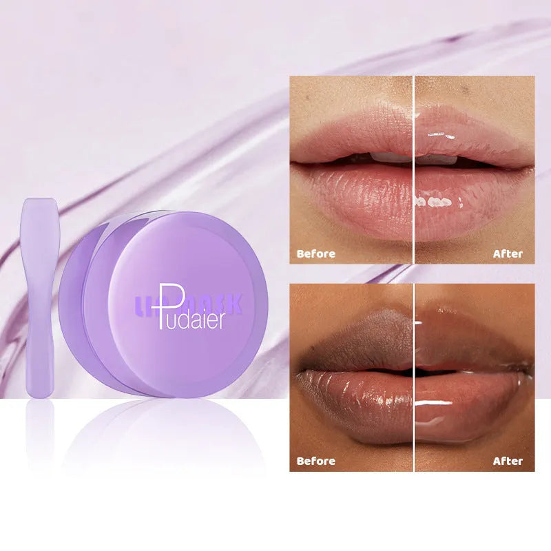 Lip balm exfoliating treatment container with scraper tool for lip care application