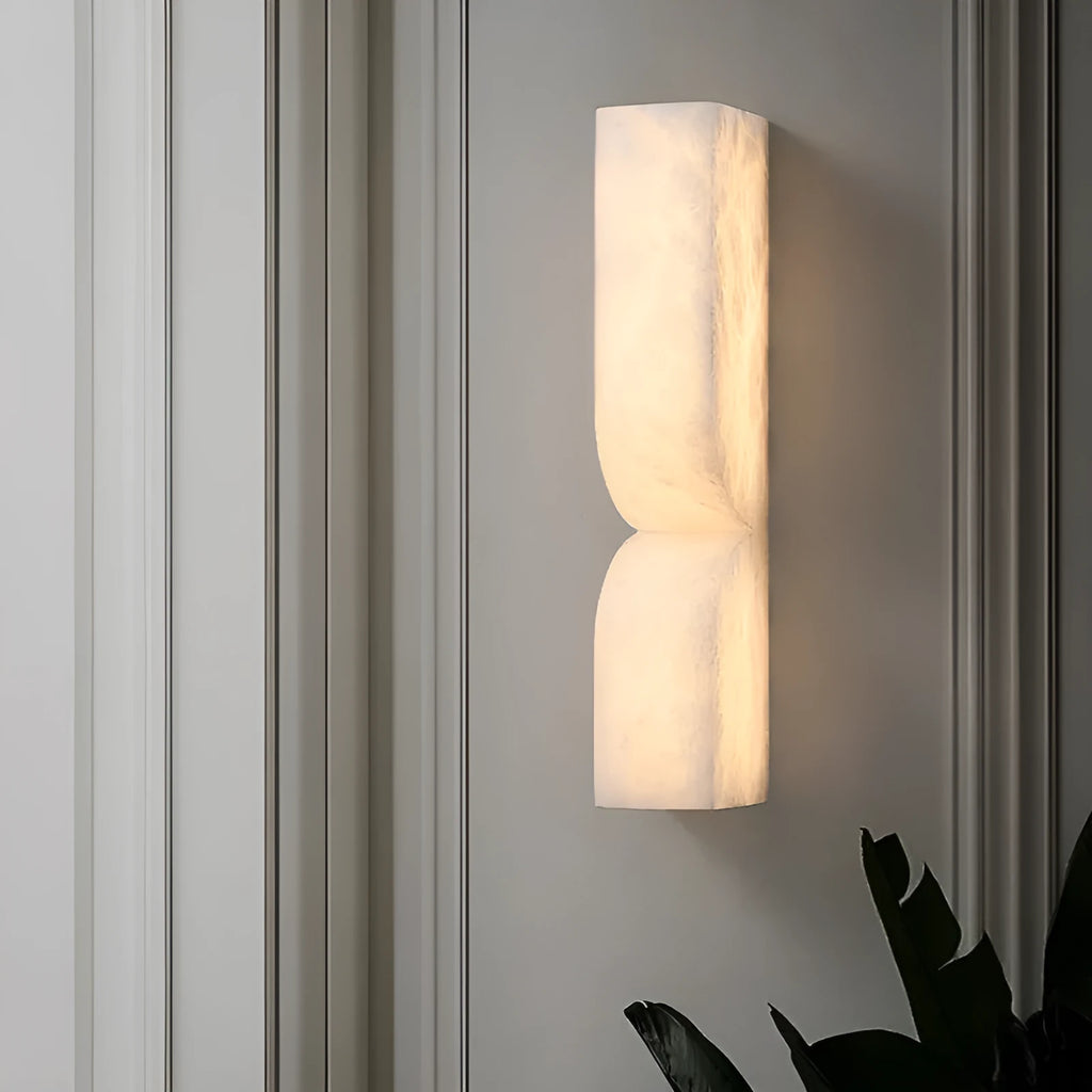 Nordic style copper wall lamp strip with warm lighting for bedroom installation