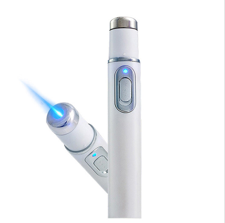 Professional Blue Light Therapy Beauty Pen - 3-in-1 Acne, Scar & Dark Circle Treatment with 42°C Thermal Care & BIO Micro-current
